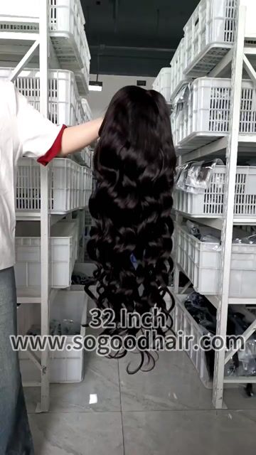 32" 250% Loose Wave HD Glueless Lace Frontal Wig
